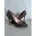 Kate Spade Shoes | Kate Spade Metallic Peeptoe Heels Sz 9.5 | Color: Black/Gold | Size: 9.5