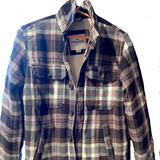 American Eagle Outfitters Jackets & Coats | American Eagle Plaid Sherpa Lined Jacket | Color: Black/Blue/White | Size: S