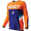 Shot Draw Tracer Kids Motocross Jersey, blue-orange, Size 8 - 9