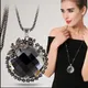 JOFlower-Grand collier pendentif en cristal gris pour femme tour de cou pull accessoires de luxe