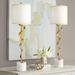 Possini Euro Ribbon 34 1/2" Marble and Gold Buffet Lamps Set of 2