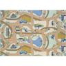 AWE - Tapis de jeu circuit - Playtime Brume du désert - 95 cm x 133 cm - Multicolor