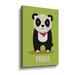 Zoomie Kids Panda Kids Nursery - Painting on Canvas in Black/Gray/Green | 24 H x 16 W x 2 D in | Wayfair 09B80A29B1BF4CE68CD8D3A881FB3D8F