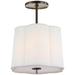 Visual Comfort Signature Collection Barbara Barry Simple Scallop 15 Inch 3 Light Semi Flush Mount - BBL 5016BZ-L