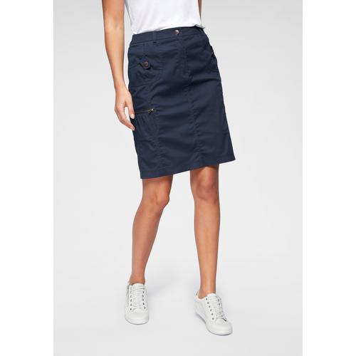 Cargorock ANISTON CASUAL Gr. 42, blau (marine) Damen Röcke mit figurfreundlichen Teilungsnähten