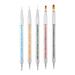 Thinsont 5Pcs Dual End Nail Art Dotting Pen Acrylic Rhinestone Crystal Professional Gel Pens Painting Manicure Tool Manicures Accessories Sequins