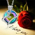 Kayannuo Christmas Clearance Magical Colorful Necklace Cubic-Zirconia Rose For Women Gril Wonderful Gift