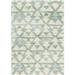 HomeRoots 4' x 6' Ivory or Grey Geo Triangles Area Rug - 5' Octagon