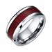 Kayannuo Gifts For Women Back to School Clearance Couple Ring Wood Grain Titanium Steel Heart Three Layer Ring Ring Set Christmas Gifts