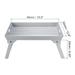 48x32x24cm Breakfast Tray Table Bed Tray with Folding Legs Laptop Desk - Grey