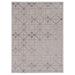 HomeRoots 3'x5' Ivory Silver Geo Area Rug - 3' x 5' Oval