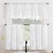 No. 918 Tina Geometric Clipped Semi-Sheer Rod Pocket Kitchen Curtain Valance and Tiers Set