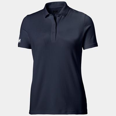 Helly Hansen Damen Crew Technical Marineblaues Poloshirt L