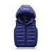 Child Kids Toddler Baby Boys Girls Sleeveless Winter Solid Coats Hooded Jacket Vest Outer Outwear Outfits Clothes Lightweight Kids Jacket Youth Puff Jacket Kids Winter down Jacket Boys Boys Light down