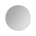 Franco Glossy Silver Metal 33 3/4" Round Wall Mirror