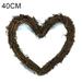 Openuye Heart-Shaped Rattan Wreaths DIY Handmade For Flower Shop Door Hanging Floral Wreath Decoration New