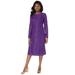 Plus Size Women's Stretch Lace Shift Dress by Jessica London in Purple Orchid (Size 38)