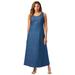 Plus Size Women's Denim Maxi Dress by Jessica London in Medium Stonewash (Size 16)