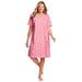 Plus Size Women's Print Sleepshirt by Dreams & Co. in Pink Hearts (Size 7X/8X) Nightgown
