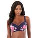 Plus Size Women's Lace-Trim Underwire Bra by Amoureuse in Navy Rose (Size 48 D)