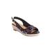 Extra Wide Width Women's The Zanea Espadrille by Comfortview in Black Floral (Size 11 WW)