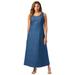 Plus Size Women's Denim Maxi Dress by Jessica London in Medium Stonewash (Size 36)