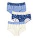 Plus Size Women's Cotton 3-Pack Color Block Full-Cut Brief by Comfort Choice in Evening Blue Assorted (Size 13) Underwear