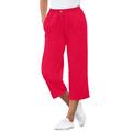Plus Size Women's 7-Day Denim Capri by Woman Within in Vivid Red (Size 26 WP) Pants