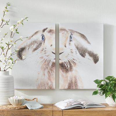 Spring Rabbit Canvases, Set Of Two - Grandin Road