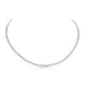 Diamond Treats 925 Sterling Silver Tennis Necklace for Women and Teen Girls, Stunning Statement Necklace with Bezel Set Cubic Zirconia Stones, Dainty Tennis Chain Necklace in 925 Silver with Gift Box