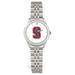 Women's Silver Stanford Cardinal Logo Medallion Rolled Link Bracelet Wristwatch