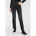 Straight-Jeans LEVI'S "724 High Rise Straight" Gr. 27, Länge 32, schwarz (black denim) Damen Jeans Gerade