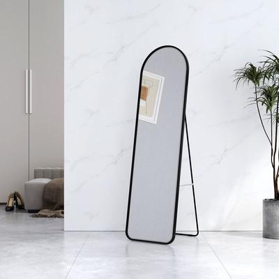 Bogen Standspiegel Ganzkörperspiegel mit Rahmen aus Aluminiumlegierung für Wohn-,Schlaf-, Image