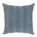 22 x 22 Accent Throw Pillow, Down, Textured Woven Striped Design, Blue