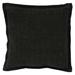 Pixie 22 x 22 Square Soft Fabric Accent Throw Pillow, Flange Edges, Black