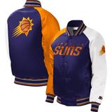 "Youth Starter Purple Phoenix Suns Raglan Full-Snap Varsity Jacket"