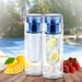 Flash Popup 24 oz Tritan Water Bottle w/ Fruit Infuser Plastic/Acrylic in Blue | Wayfair GWBFP02-2B