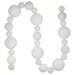 Northlight Seasonal 6' Shatterproof Ball 3-Finish Christmas Garland Plastic in White | 4 H x 72 D in | Wayfair NORTHLIGHT SM93811