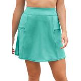 Plus Size Women's Zip-Pocket Swim Skort by Swim 365 in Miami Vice (Size 18) Swimsuit Bottoms