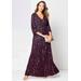 Plus Size Women's Beaded Dress by Roaman's in Dark Berry (Size 32 W) Formal Evening