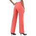 Plus Size Women's Classic Bend Over® Pant by Roaman's in Sunset Coral (Size 36 T) Pull On Slacks