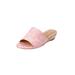 Women's The Capri Slip On Mule by Comfortview in Pink Embroidery (Size 7 M)