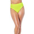 Plus Size Women's High Waist Cheeky Bikini Brief by Swimsuits For All in Yellow Citron (Size 12)