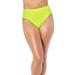 Plus Size Women's High Waist Cheeky Bikini Brief by Swimsuits For All in Yellow Citron (Size 12)