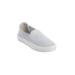 Extra Wide Width Women's The Alena Slip On Sneaker by Comfortview in Grey Rhinestone (Size 8 1/2 WW)