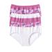 Plus Size Women's Cotton 3-Pack Color Block Full-Cut Brief by Comfort Choice in Pretty Orchid Assorted (Size 11) Underwear