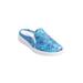 Plus Size Women's The Camellia Slip On Sneaker Mule by Comfortview in Pretty Turquoise Paisley (Size 12 W)