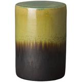 Dakota Fields Ceramic Garden Stool Ceramic in Green/Black/Brown | 18 H x 13 W x 13 D in | Wayfair 32EBFD16DD8F47EB8B0C6B9A4A2D30CA