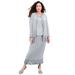 Plus Size Women's 3-Piece Skirt Set by Roaman's in Silver Shimmer (Size 26 W)