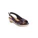 Extra Wide Width Women's The Zanea Espadrille by Comfortview in Black Floral (Size 10 WW)